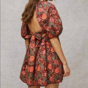 Urban Outfitters - Laura Ashley Tiered Red Mini Dress